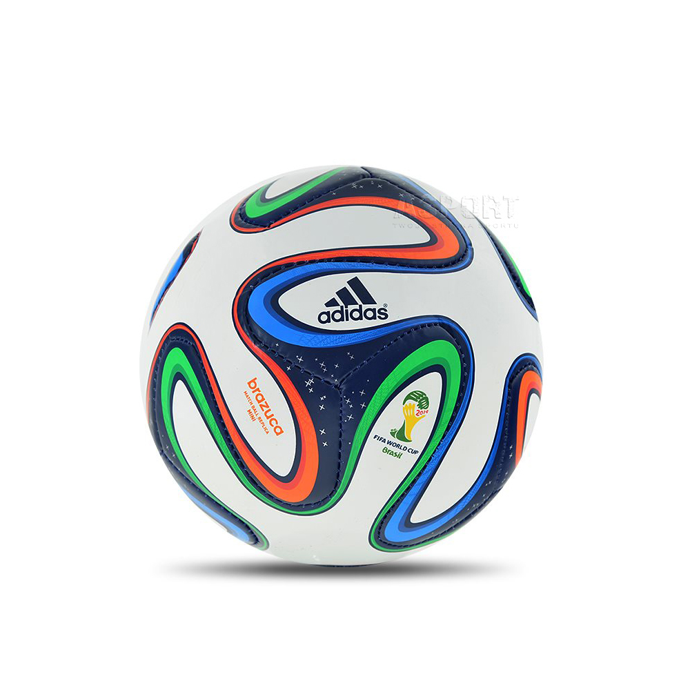 Piłka nożna miniaturowa, rozmiar 1, Mundial 2014 BRAZUCA MINI Adidas