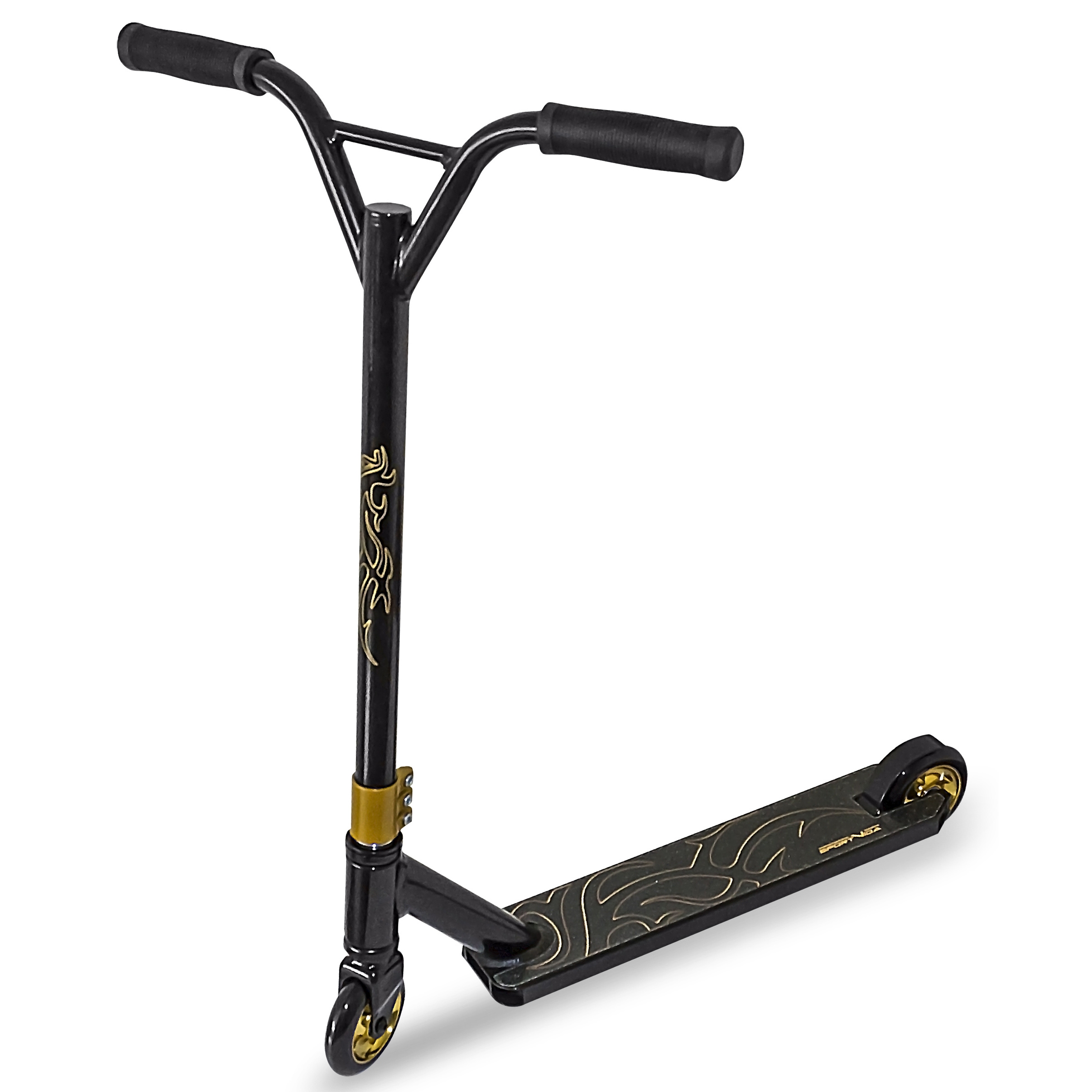 Gold stunt scooter